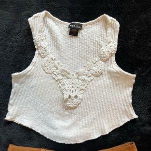White tank crop top (Size S)